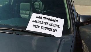 Image result for Lock Your Car Signs