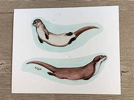 Image result for Sea Otter Art Chinese
