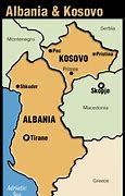 Image result for Montenegro Albania Kosovo World Map