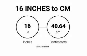 Image result for How Long Is 16 Inches in Cm