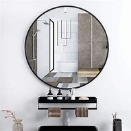 Image result for Round Accent Wall Mirror Black
