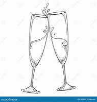 Image result for Champagne Glass Black and White