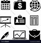 Image result for Black and White Business Icons Vector