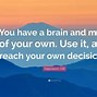 Image result for Quote About Brain