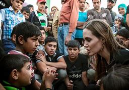 Image result for Angelina Jolie Refugee Camp