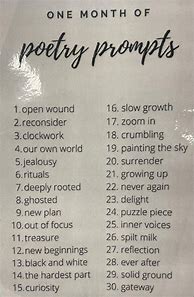 Image result for Poetry Prompts for Adults