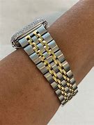 Image result for Silver and Gold Apple Watch Band for Women