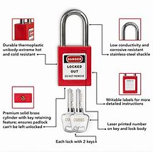 Image result for Red Lock and Tag
