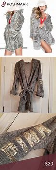 Image result for Fuzzy Hoodie Robe From Pink Victoria's Secret