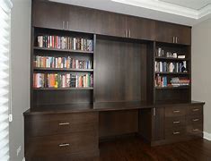 Image result for Bookcase Desk Wall Unit