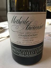 Image result for Springfield Estate Chardonnay Methode Ancienne