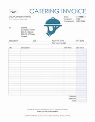 Image result for Free Catering Invoice Template