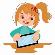 Image result for Student On iPad Clip Art