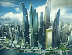 Image result for Matte Painting of Future City