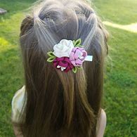 Image result for Small Purple Flower Hair Clips