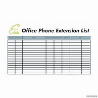 Image result for Blank Phone Extension Template