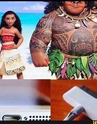 Image result for Maui Moana iPhone Charger Meme