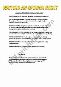 Image result for Opinion Essay Examples