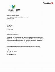 Image result for Doctor Sick Note Template Work
