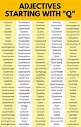 Image result for Adjectives That Start with Q