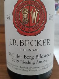 Image result for J B Becker Wallufer Berg Bildstock Riesling Kabinett
