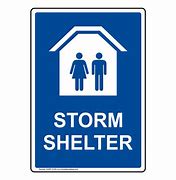 Image result for tornado shelters signs metal