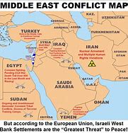 Image result for Map of Middle East Conflict