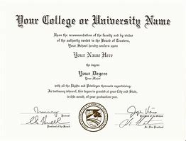 Image result for University Graduation Certificate
