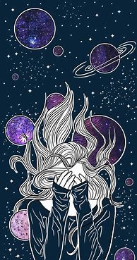 Image result for Galaxy Space Girl Drawing