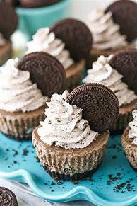 Image result for Oreo Cookie Mini Cheesecakes
