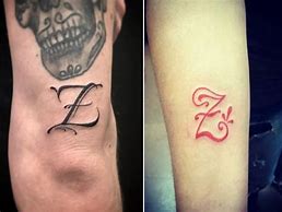 Image result for Letter Z Tattoo Font