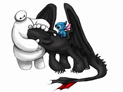 Image result for Bay Max Toothless and Stitch