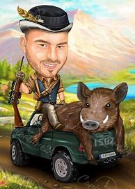 Image result for Hunter Caricature