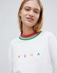Image result for Puma Pink Blue Black Sweater