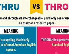 Image result for Through vs Though vs Throughout