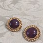 Image result for Purple Button Earrings