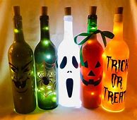 Image result for Wine Bottle Halloween Decorations