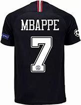 Image result for Mbappe with Blank PSG Jersey