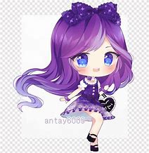 Image result for Purple Anime Girl Chibi