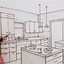 Image result for Kitchen Line Drawing