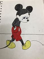 Image result for Mickey Mouse Sad Walking Meme
