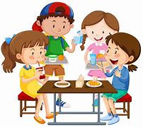 Image result for Cartoon Girl Eating Lunch