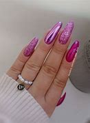 Image result for Pink Glitter Nail Art