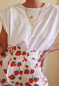 Image result for Strawberry Shorts Asthetic