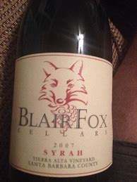 Image result for Blair Fox Syrah Fox Family