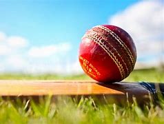 Image result for Cricket Bat and Ball Blue Background