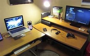 Image result for L-Desk Gaming Setup