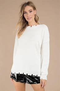 Image result for White Slashed Sweater