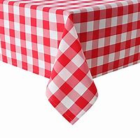 Image result for Red White Tablecloth Checkered Yellow Dish Served