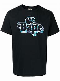 Image result for Bathing Ape Sticker Logo Black Shirt